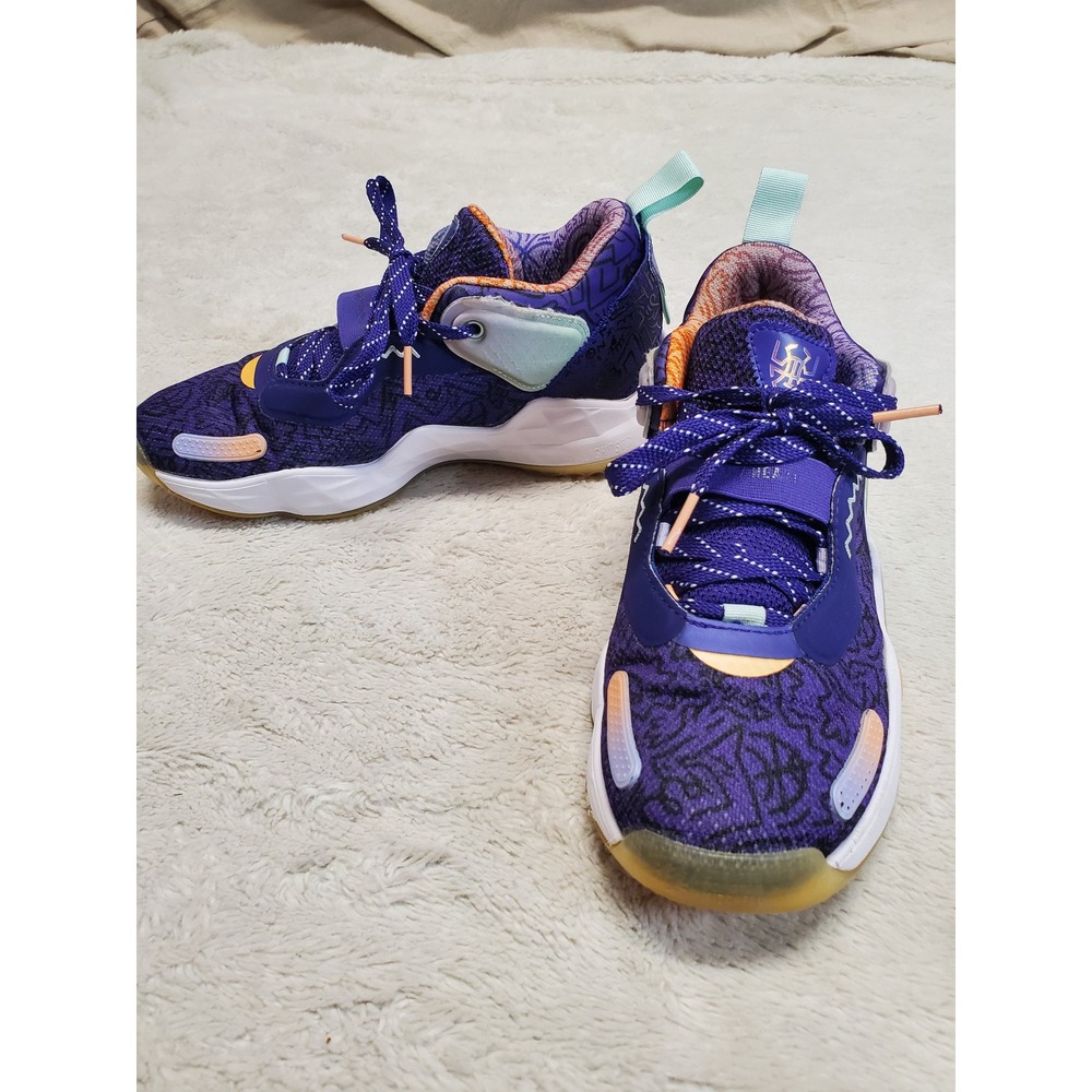 Adidas D.O.N. Issue 3 Purple Jazz Sneakers Men Boy Kids 4.5 Streetwear Kidcore